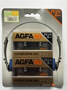 Zestaw dwóch kaset magnetofonowych Agfa Superchrom HDX 60