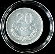 20 GROSZY 1976, z.m., PRL, nominał, stempel zwykły