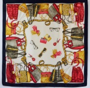 Piękna, luksusowa APASZKA jedwab 100% w rękawiczki torebki okulary klucze