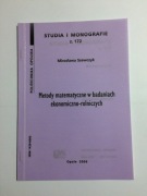 METODY MATEMATYCZNE BADANIACH EKONOMICZNO-ROLNICZY