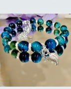 Bransoletka ze srebra S925 z naturalnymi kamieniami 