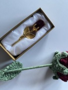 kryształowy kwiat róża ozdobna na prezent ozdobne opakowanie 