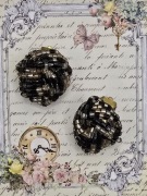 Koralikowe stylowe klipsy vintage Fashion Jewelry y2k modne