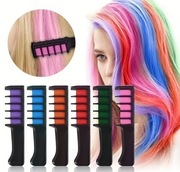 Zmywalna Kreda Do Farbowania Włosów Dla Dzieci 6 Kolorów Prezent Mikołaj 