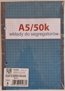 wkład do segregatora A5 50k kratka bialy