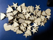 Serduszka gwizdki choinki scrapki 100 3 cm promocja 