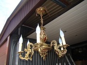 Piękny żyrandol 6 punktów świetlnychMosiądz