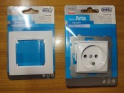 Ospel ARIA Gniazdo pojedyncze GP-1UZ/m/00 + ramka