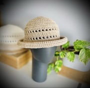 „Vivien” szydełkowy bawełniany kapelusz Promocja!!!