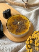 Świeca intencyjna Czarna wosk pszczeli ochrona oczyszczenie czarcie żebro