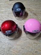  KASK MOTOCYKLOWY skuter  Czarny Różowy czerwony 
