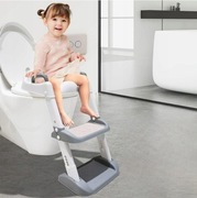 Nakładka na sedes z drabinką dla dzieci, miękkie siedzisko, regulowana