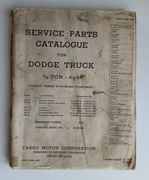 Dodge 3/4 tony WC-51 do WC-60 4x4 - katalog części 1943r. oryginał