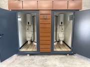 Pawilon kontener sanitarny łazienka WC prysznic natrysk kemping 