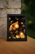 Podświetlana ramka LED z grawerem na szkle 13x18 cm - Muminki na łące 
