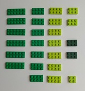 LEGO mix zielonych płytek + 10 klocków LEGO niespodzianka GRATIS
