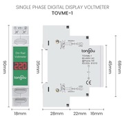 Woltomierz do montażu na szynie DIN 1-faza TONGOU