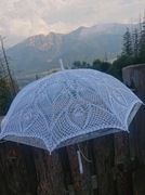 Koronkowa parasolka sesja fotograficzna 