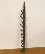 Fajka Afrykańska drewno mosiądz,  Afryka 54 cm