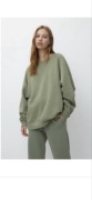 Pull&Bear bluza oversize crewneck dresowa dres khaki house Zara Bershka
