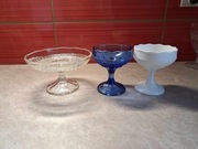 Patera i pucharki  wzór kwiatek Ząbkowice PRL