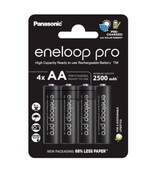 Akumulatorki Panasonic Eneloop PRO R6/AA Ni-MH 2500mAh 4 sztuki Japan NOWE