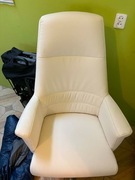 Fotel fryzjerski kosmetyczny biały duży