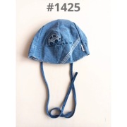 Czapka chłopięca wiązana na wiosnę iltom 46cm 6-12 miesięcy bawełna #1425