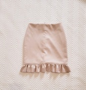 Spódnica welurowa pudrowy róż Turcja