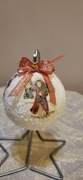 Bombka świąteczna, decoupage
