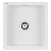 Zlew zlewozmywak kuchenny z syfonem! Biały, ceramiczny