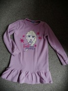 Bawełniana bluza tunika z falbanką Frozen 122 128 