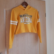 H&M - krótka bluza z kapturem w kolorze żółtym, rozm. 146/152