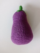 owoce i warzywa na szydełku Amigurumi - bakłażan