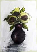 SunFlowers - dark, 21x15 cm, papier matowy foto 