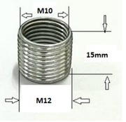Tulejka gwintowana, redukcja M12 DO M10 - 15mm