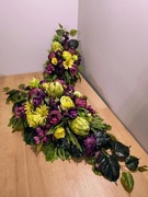 Stroik na grób, kompozycja na cmentarz, wiązanka z wazonem , zestaw . ST48k