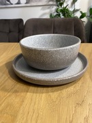 Talerz miska kamionkowa z glazurą reaktywną