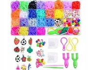 Gumki Zestaw do Robienia Bransoletek Naszyjników breloczków 2500 szt 