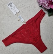 Czerwone majtki z koronką, rozmiar M, Scandale eco lingerie NOWE