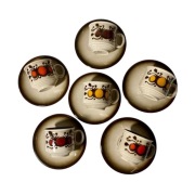 Boch La Louvière filiżanki vintage retro lata 60/70 – Belgia – 6 szt.