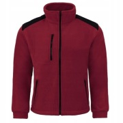JHK gruba bluza polarowa FLRA 340 PREMIUM BU/BK Burgundowa r.M