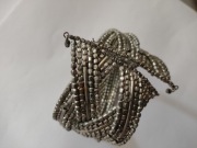 Bransoletka z metalowych koralików plecionka vintage!