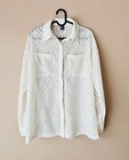 Damska beżowa koszula zapinana z długim rękawem XS 