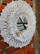 Ręcznie wykonana podwójna mandala z lustrem w stylu Boho 