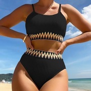 Damski strój kąpielowy z wysokim stanem Push Up Sportowe Bikini rozm M