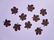 Scrapki liść tłoczony 10 szt. 17x20mm ciemnobrązowy gramatura 160 g/m2