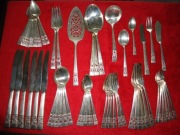 Stare sztućce platerowane srebrem Oneida Coronation 1936