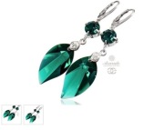 Kolczyki Arande kryształy Swarovski Emerald