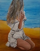 Dziewczyna z plaży obraz